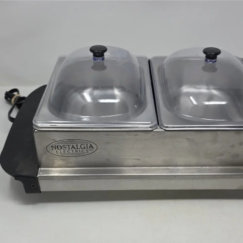 Nostalgia Electrics Buffet Server 3-Compartment 3x1.5 qt 180W BCD-332